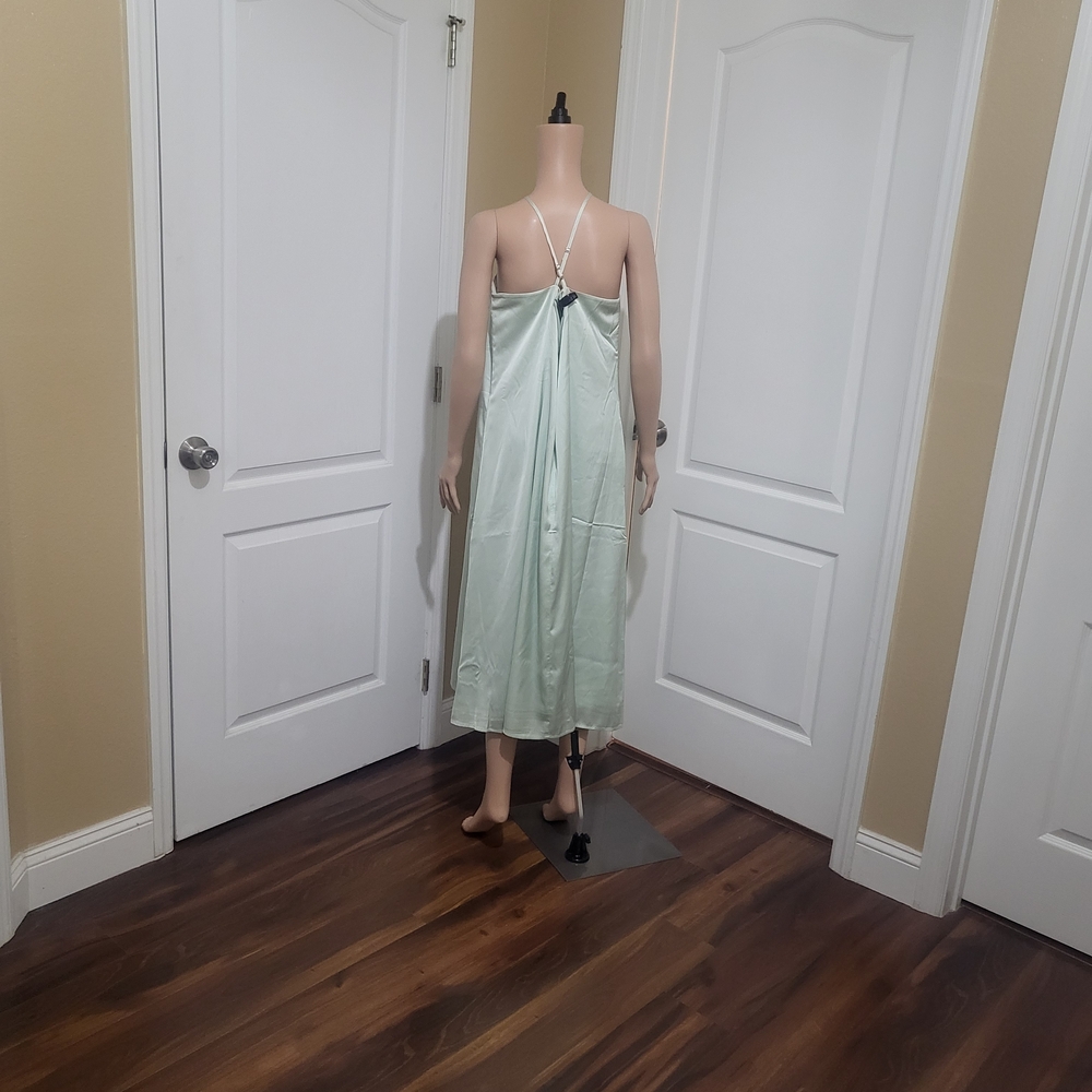 Elegant Mint Green Spaghetti Strap Dress - Picture 6 of 9